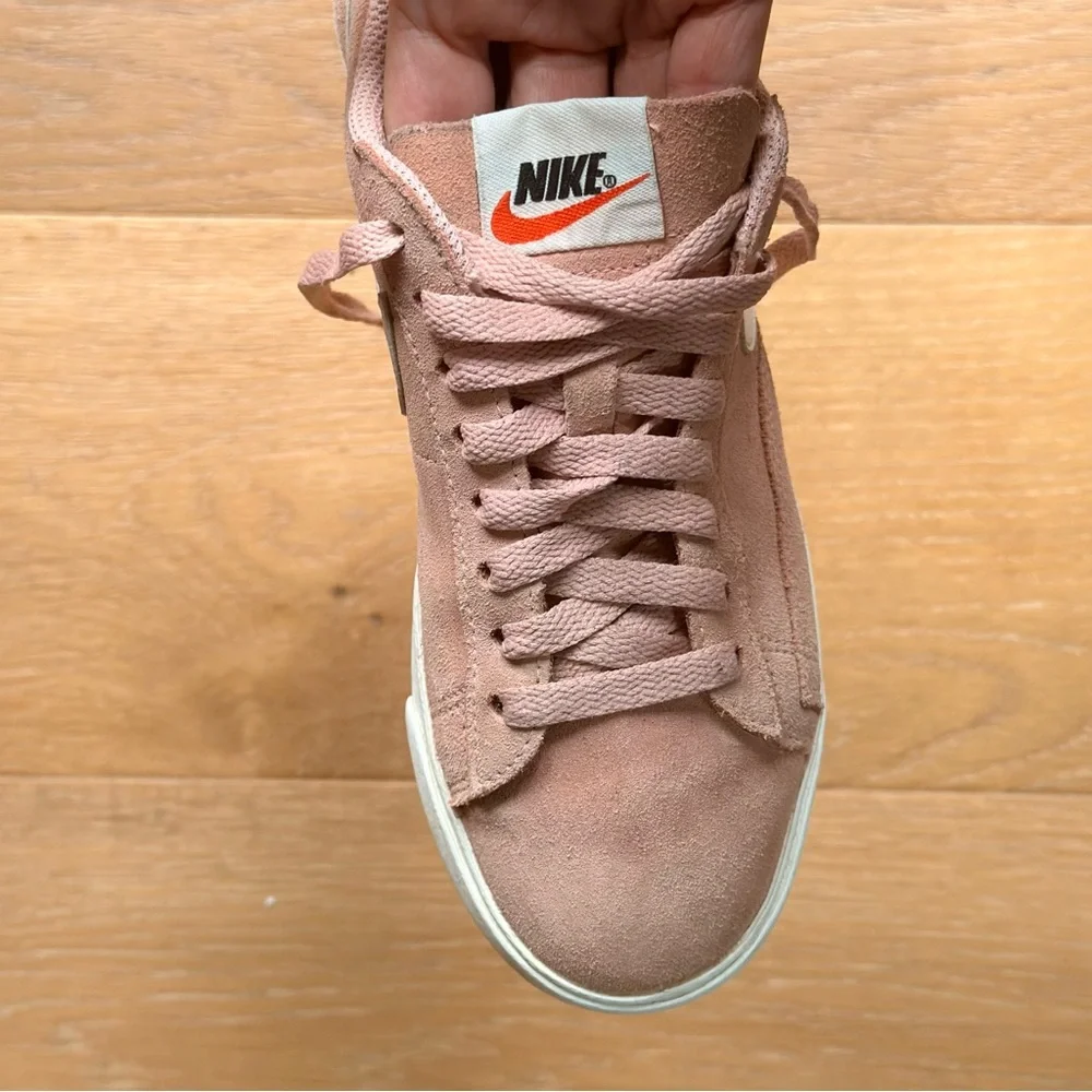 Nike Blazer Low Suede Boho Streetwear Sneakers Light Blush Pink Women's Size 7